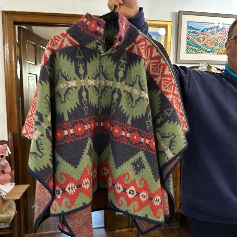 Ralph Lauren Aztec Wool Poncho